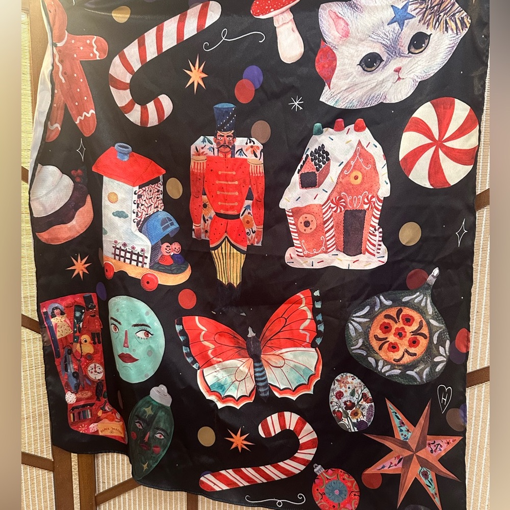 Herikita silk blend Holiday/Christmas Scarf